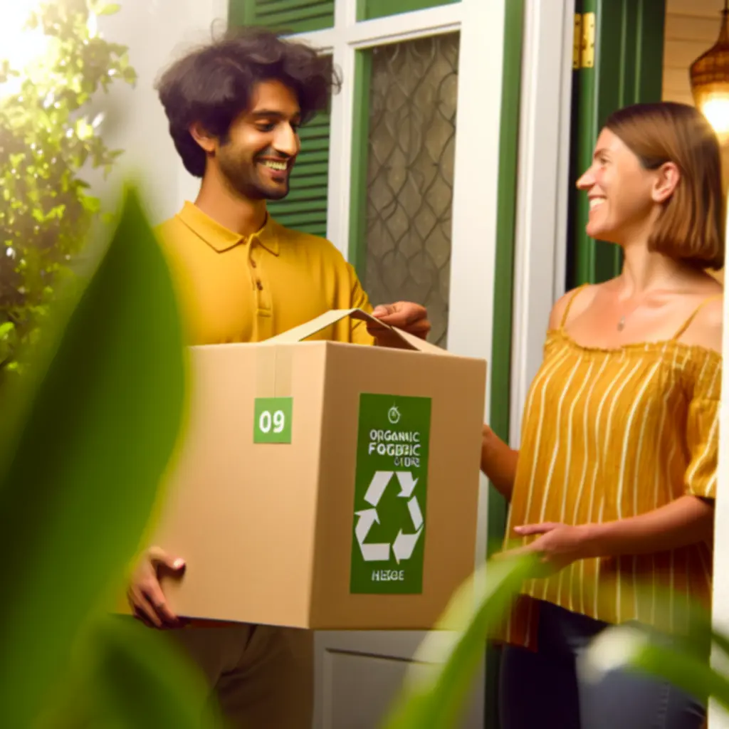 Ekologiczne opakowania i przyjazna środowisku dostawa produktów organicznych