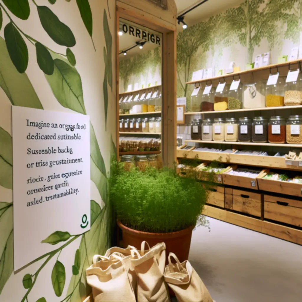 Wnętrze sklepu z ekologiczną żywnością OrganicfFood