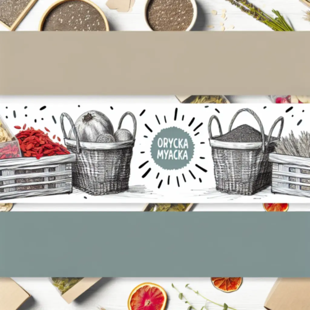 Baner promocyjny ekologicznej żywności i zestawów superfoods